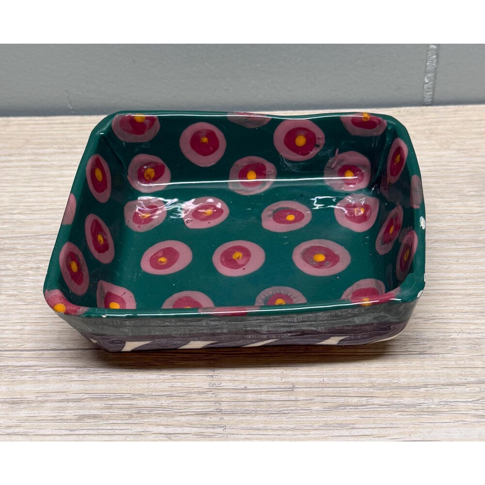 Vintage Mexican Pottery Soap / Trinket Dish